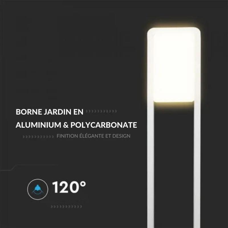 Borne de Jardin Design Blanche 10W LED Samsung IP65