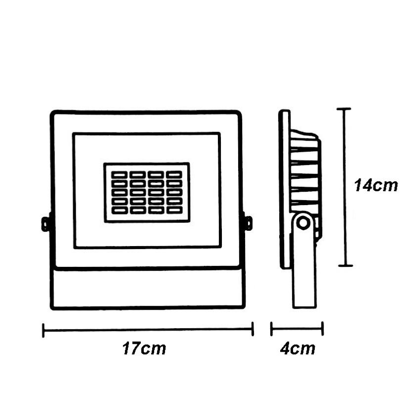 Projecteur LED Extérieur 30W IP65 Extra Plat NOIR