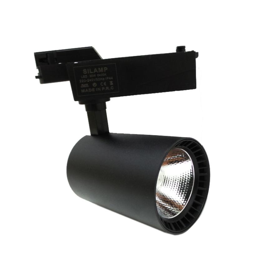 Spot LED sur Rail 30W 80° SMD Monophasé NOIR