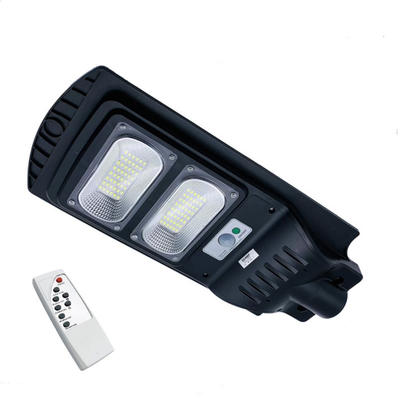 Luminaire LED urbain solaire 48W IP65 Dimmable (Barre métallique + télécommande incluses)