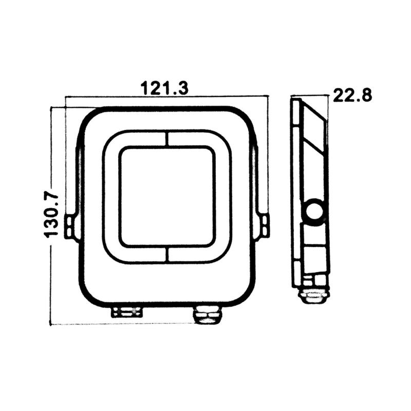 Projecteur Extérieur LED 20W IP65 Noir