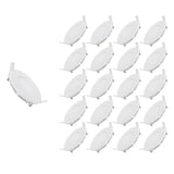 Spot LED Encastrable Rond BLANC 12W (Pack de 20)