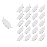 Spot LED Encastrable Rond BLANC 12W (Pack de 20)