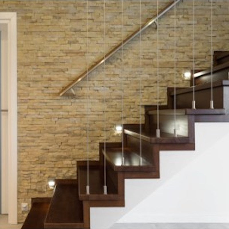 Balise LED saillie Ronde 2W 220V 55° Blanche IP65 pour Escalier