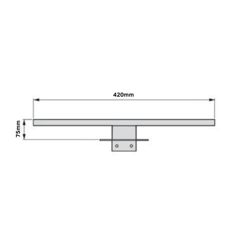 Applique Murale LED SMD 9W IP44 Chrome