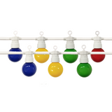 Guirlande Guinguette LED 8M 10pcs 3W IP65 Multicolore - Câble Blanc