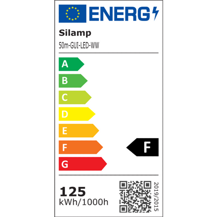 Guirlande LED 220V 50M IP44 Recoupable - Blanc chaud