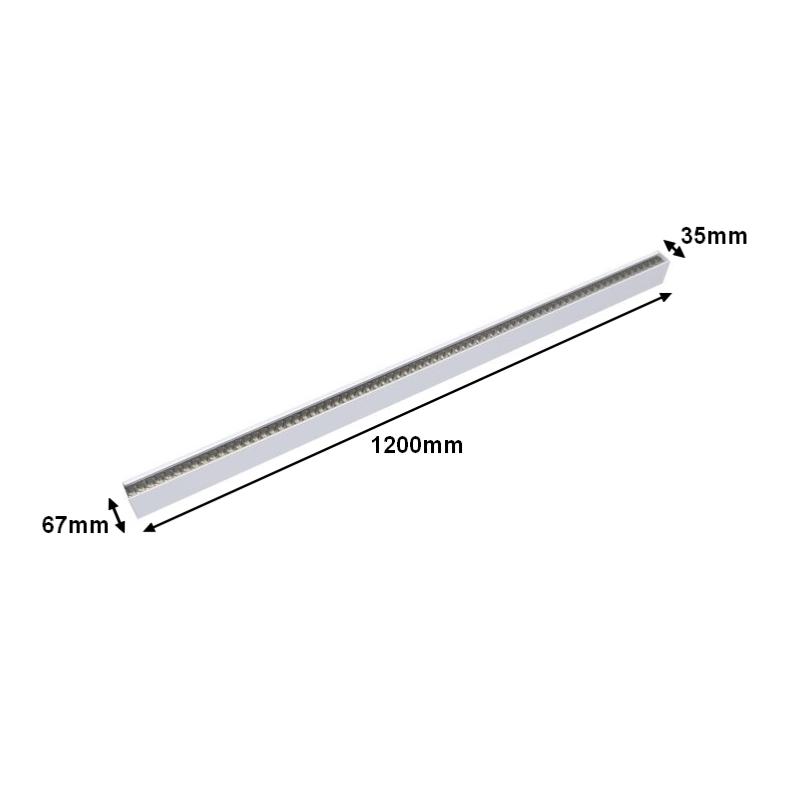 Suspension Linéaire LED 120cm 50W Interconnectable BLANC