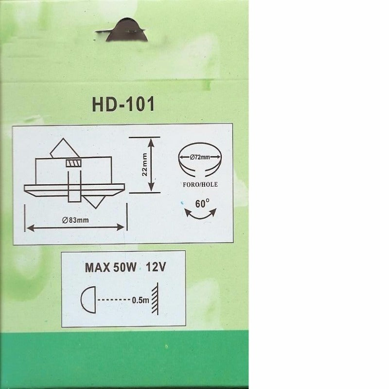 Support Spot GU10 LED Orientable BLANC