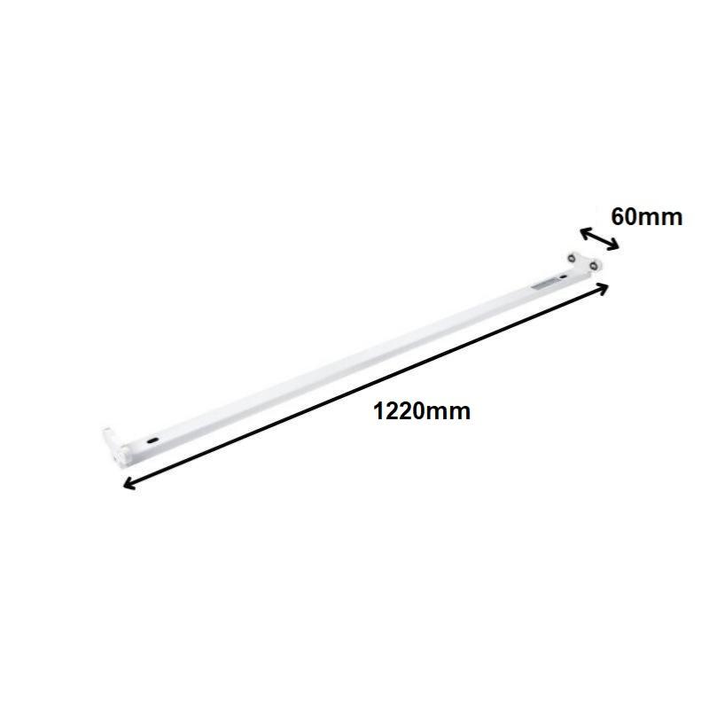 Support pour 2 tubes LED T8 120 cm IP20