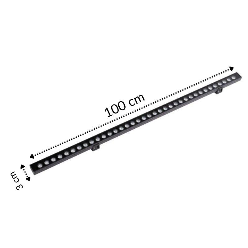 Lèche-Mur LED 100cm 36W 220V ALU IP65