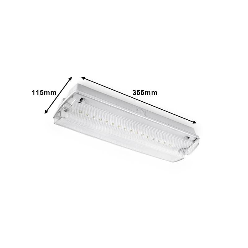 Lampe de Sortie de Secours LED Batterie 4 Pictogrammes 4W IP65