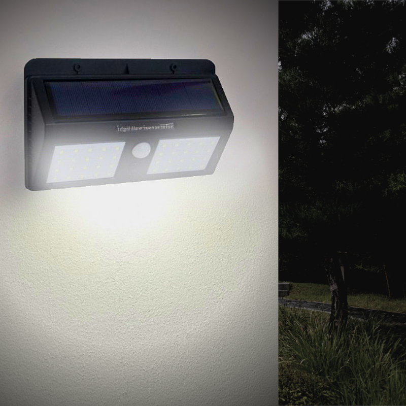 Lampes solaires pour extérieur, MPJ 56 LED Lampe solaire d'extérieur avec détecteur de mouvement Lampes solaires pour extérieur, MPJ 56 LED Lampe solaire d'extérieur avec détecteur de mouvement