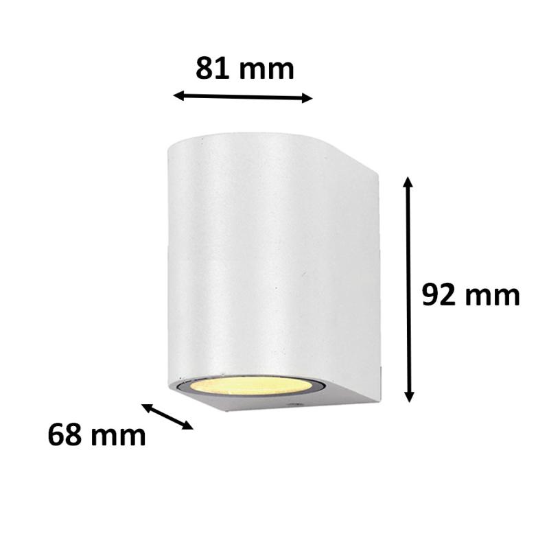 Applique Murale Blanche LED IP44 pour Ampoule GU10