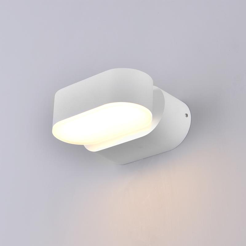 Applique Murale Blanche LED IP54 Orientable Ovale