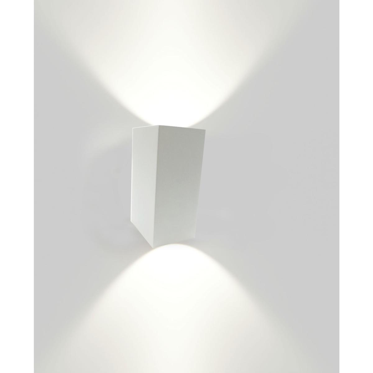 Applique Murale Design Blanche LED IP44 Double Faisceau 6W