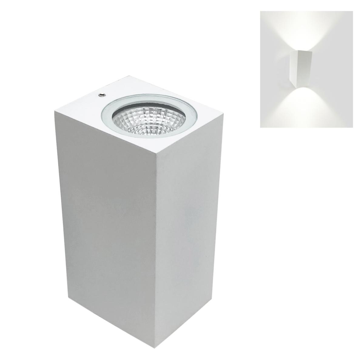 Applique Murale Design Blanche LED IP44 Double Faisceau 6W