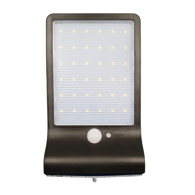 Applique Murale Solaire LED Noire 2.5W avec Détecteur de Mouvement