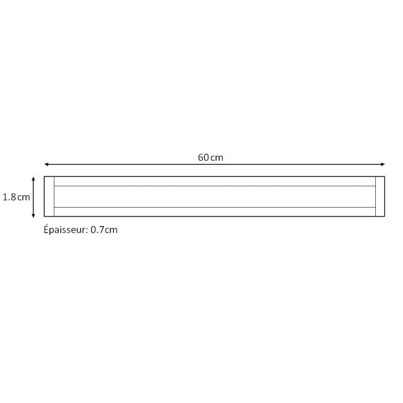 Profilé LED intégré 60cm 7.5W 12V Encastrable avec capteur infrarouge