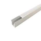Profilé Aluminium 1m pour Ruban LED avec Cache Blanc Opaque