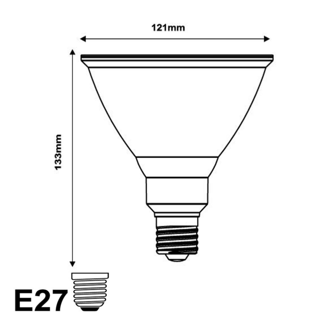 Ampoule LED E27 15W 220V PAR38