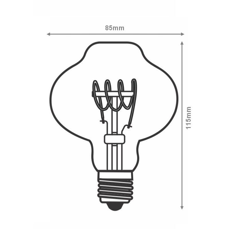 Ampoule LED E27 Filament Dimmable 4W G80 Lanterne