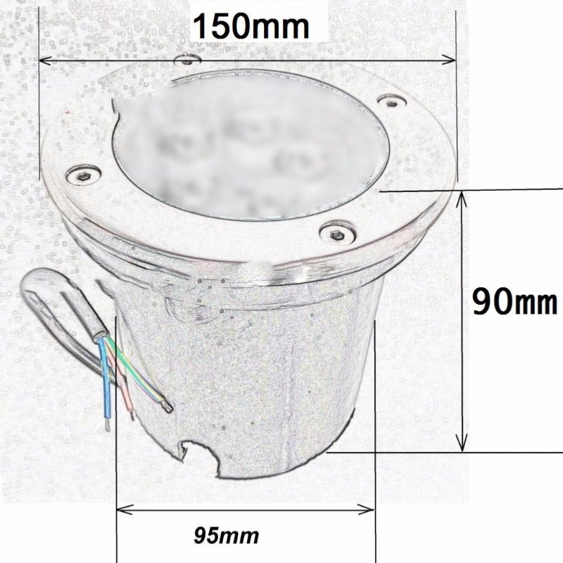 Spot Extérieur Encastrable LED IP65 220V Sol 5W 80° Ø150