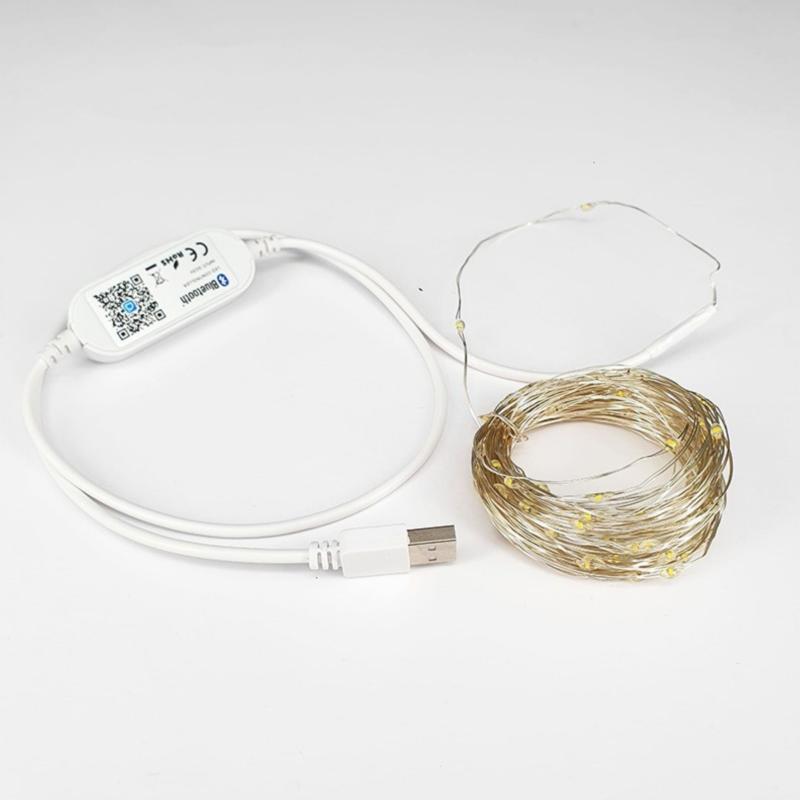 Guirlande Connectée Bluetooth USB 10M Blanc Chaud