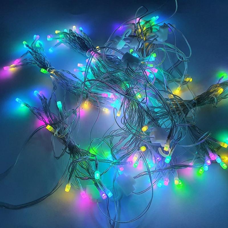 Guirlande lumineuse de 3 m avec 30 boules à LED en coloré - Fonctionne avec  des piles, idéale pour Noël ou un mariage bleu/blanc : :  Luminaires et Éclairage