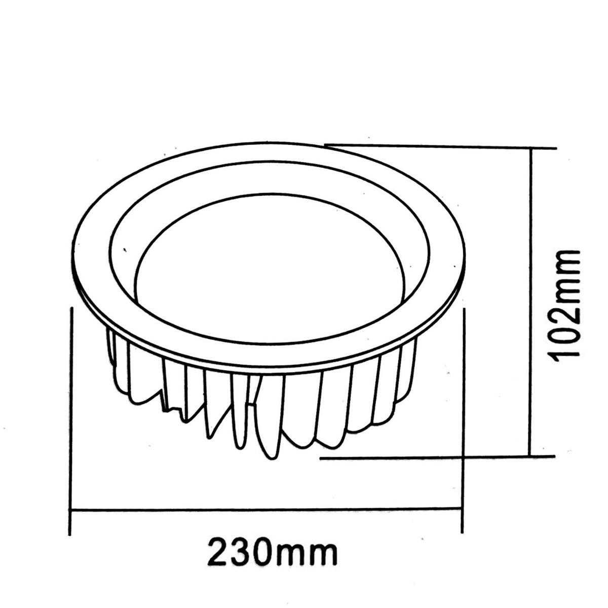 Spot LED Encastrable SMD Rond 40W Ø230mm