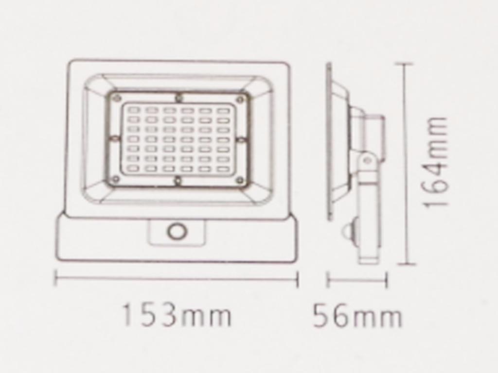 Projecteur LED 10W Détecteur de Mouvement Crépusculaire Extra Plat IP44