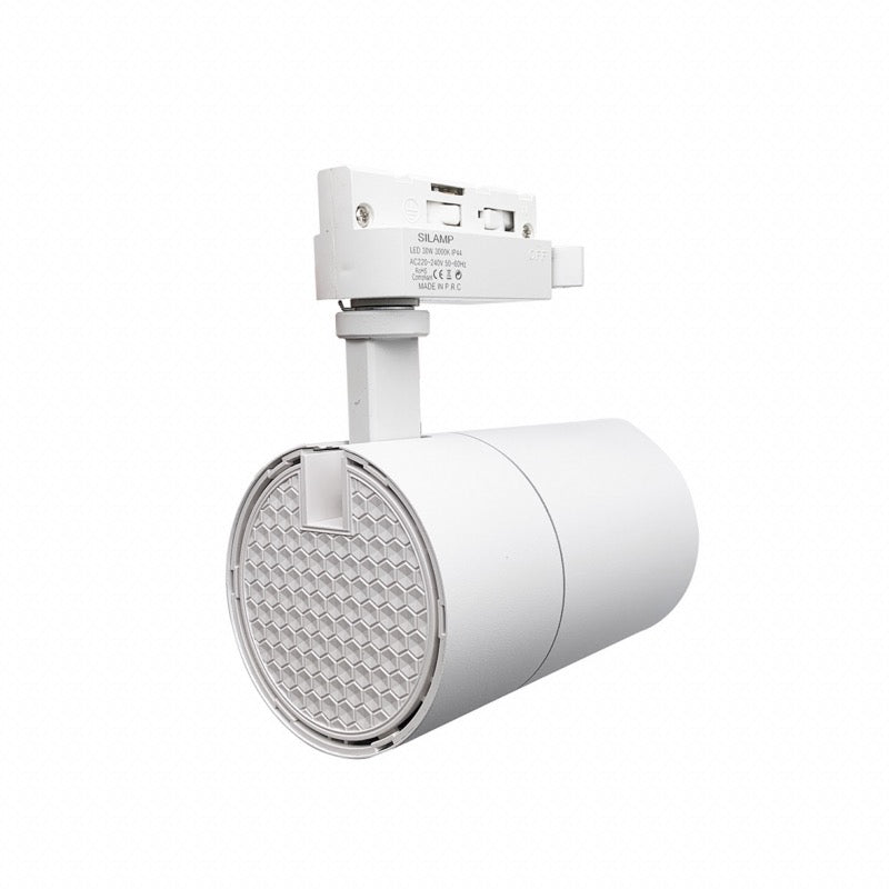 Spot LED sur Rail 30W 80° Compact Monophasé BLANC