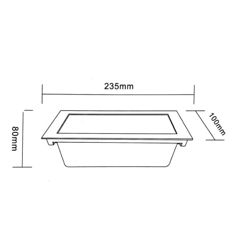 Encastré mural LED 10W IP44 Opale