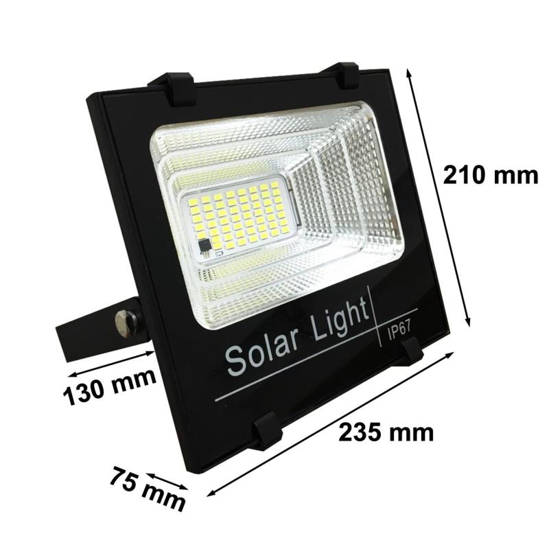 Projecteur Solaire LED 8W Dimmable avec Détecteur (Panneau Solaire + Télécommande Inclus)