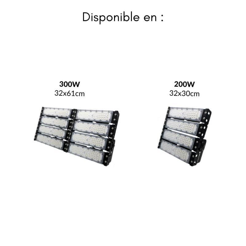 Projecteur LED Puissant Industriel 200W IP65 Noir