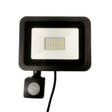 Projecteur LED 30W Détecteur de Mouvement Crépusculaire Extra Plat IP65 NOIR