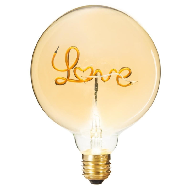Ampoule LED E27 Filament 2W Globe "Love"