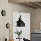 Suspension Cloche Métal Noir 30cm pour ampoule E27