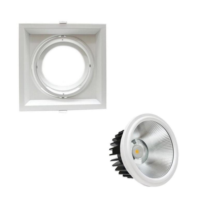 Kit Support AR111 Encastrable Orientable avec Ampoule LED 20W