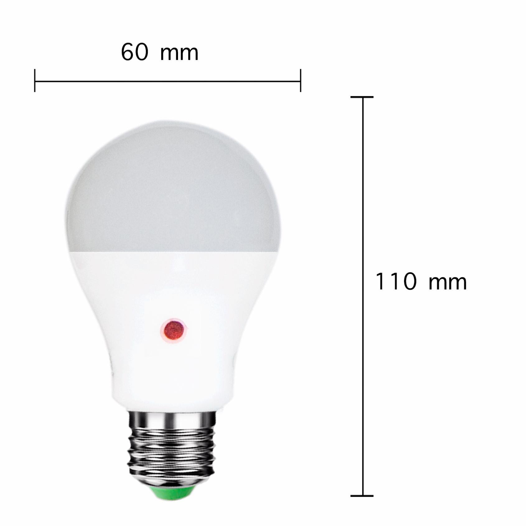 Ampoule LED E27 10W 220V A60 220° Capteur Crépusculaire