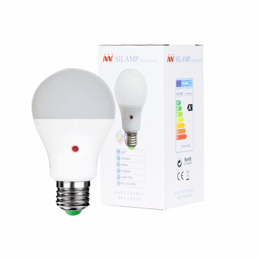 Ampoule LED E27 10W 220V A60 220° Capteur Crépusculaire