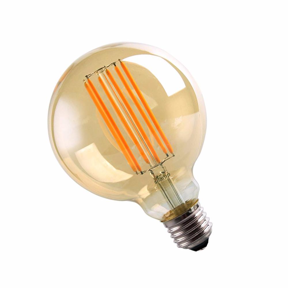 Ampoule LED E27 Filament 6W 220V COB G95 360° Globe Fumé