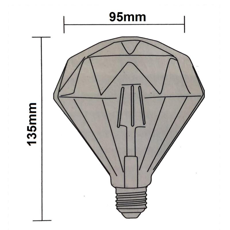 Ampoule LED E27 Dimmable 6W Ambrée Originale