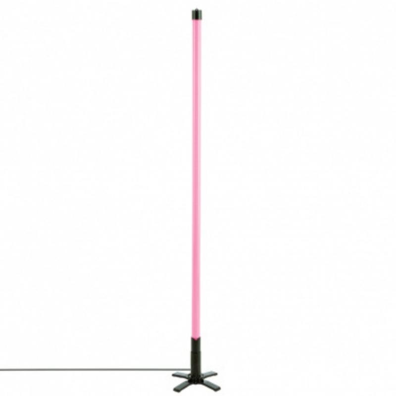 Lampe Tube Néon sur Pied Rose 134cm