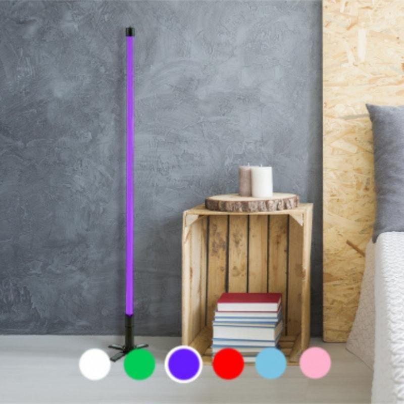Lampe Tube Néon sur Pied Violet 134cm