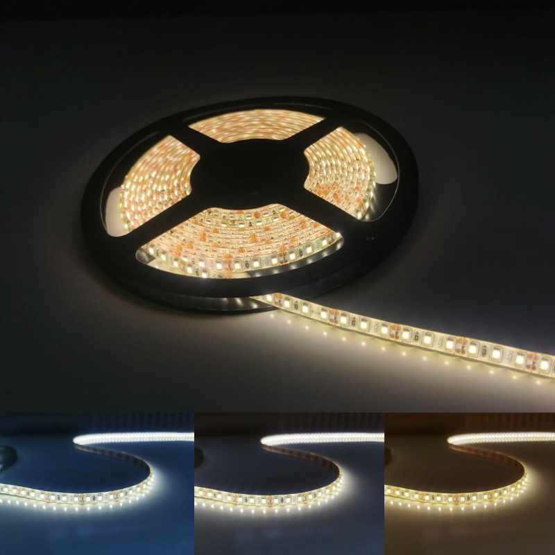 Ruban LED puissant 5m blanc chaud étanche avec transfo 220V !