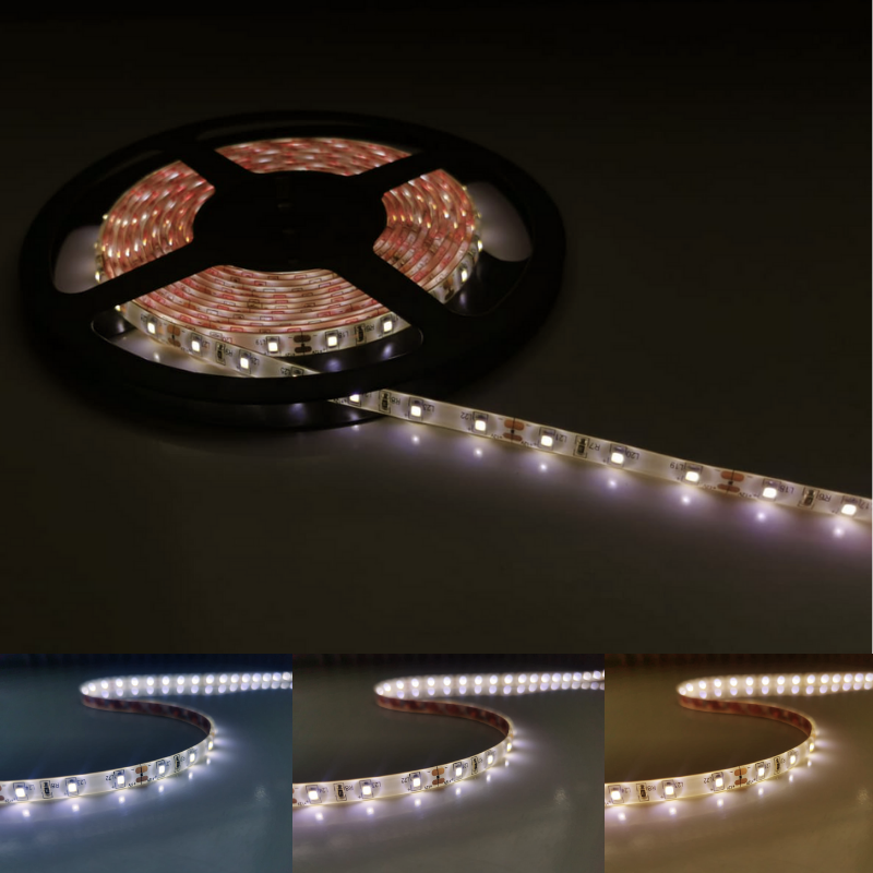 Ruban LED à piles lumière fixe multicolore 1m - Centrakor