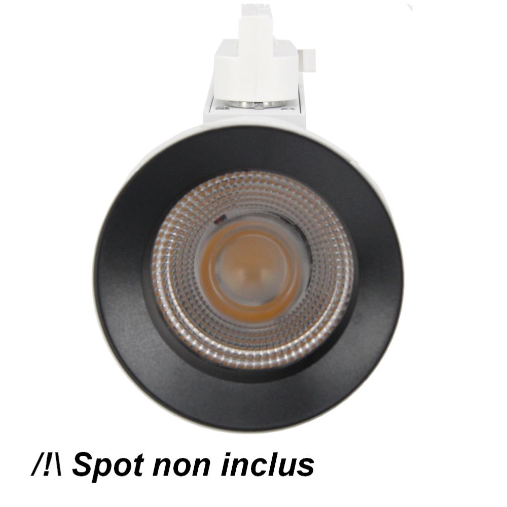 Cadre à Spot NOIR pour Spot LED sur rail 25W/32W 38°
