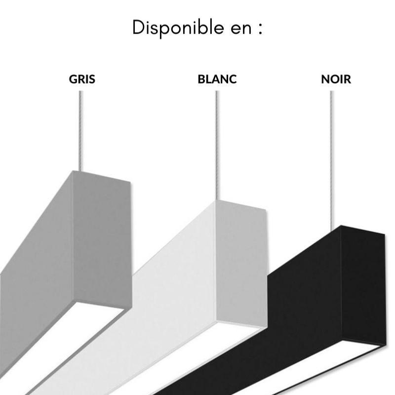 Suspension Linéaire LED 120cm 40W Interconnectable NOIR