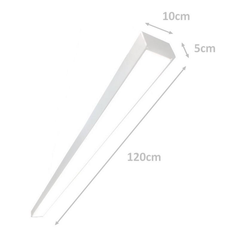 Réglette LED 120cmx10cm 38W Suspendue BLANC